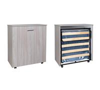 LIBEROSHOPPING.eu - LA TUA CASA IN UN CLIK Letto a scomparsa estraibile salvaspazio con ruote materasso 80x180 (Olmo Grigio)
