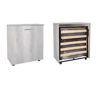 LIBEROSHOPPING.eu - LA TUA CASA IN UN CLIK Letto a scomparsa estraibile salvaspazio con ruote materasso 80x180 (Quercia)