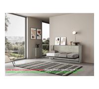 Letto a scomparsa Kando singolo Con Materasso Incluso Chiuso Occupa solo 39 cm di profondità, Dimensioni chiuso 200x39xh97 cm struttura in legno colore Cashmere cashmere