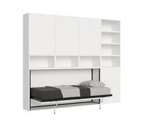 Itamoby Letto a scomparsa singolo orizzontale Kando con materasso composizione E Bianco Frassino - VE90SINKCOMEM-BF