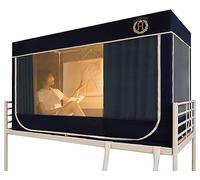 Letto a tenda， Tenda da letto for interni a 3 porte Spazio for studenti al coperto Dormitorio a castello Zanzariera Tende da letto Tenda senza pavimento,K,75" L x 36" L x 36" A
