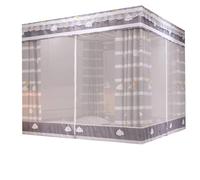 Letto a tenda， Tenda da letto oscurante a baldacchino con 4 colonne, struttura for arredamento della camera da letto, design a quattro angoli for ragazze adulte, I, 78" L x 70" L x 66" A