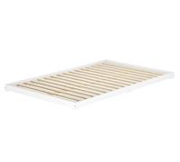 Letto a terra extra-lungo Futon letto extrabasso in legno 140x220 pino bianco