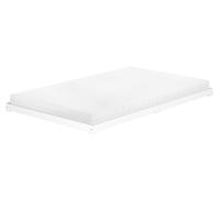 Letto a terra extra-lungo Futon letto extrabasso in legno 140x220 pino bianco
