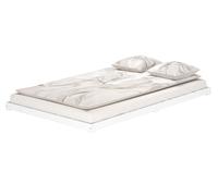 Letto a terra extra-lungo Futon letto extrabasso in legno 140x220 pino bianco