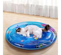 Letto ad acqua per cani e gatti, Materassino gonfiabile per bambini, Tappetino da gioco per animali domestici con gonfiatore, Tappetino da gioco sensoriale per acque confortevoli, Tappetino da gioco