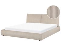 Letto ad acqua VINAY Velluto a coste Tortora 180 x 200 cm