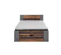 Letto alla francese MARTINA con materasso, topper e rete, LAP 145x90,5x204,5 cm