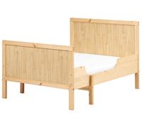 Beliani Letto per bambini allungabile in legno di pino UE misura singola 3ft 90 x130/160/200 cm con rete a doghe in marrone chiaro
