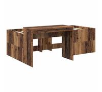 Letto Alto per Bambini con Scrivania Legno Antico Engineered Wood Loft Bed Frame with Desk for Kids Study and Sleep Space-Saving Design Rustic Oak Finish 90x190 cm Mattress 120 kg Weight Capacity