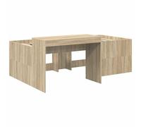Letto alto per bambini con scrivania Rovere Sonora engineered wood loft bed frame with integrated desk 90x190cm slatted base support for kids bedroom study area space 120kg durable easy assembly