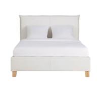 Letto bianco con contenitore e rete a doghe 140x190cm