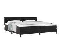 Letto Box Spring vidaXL con Materasso Nero 200x200 cm VellutoLetti moderni