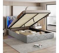 Letto Capitonnato con Conservazione, Letto Adulto 140x200 con LED, Letto Matrimoniale con Cassaforte, Letto con Rete Imbottita, Letto 2 Persone con Cassaforte, Letti Cassaforte Idraulico, Senza