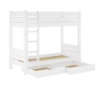 Letto castello bianco separabile PER ADULTI 100x200 due cassetti 60.16-10WT100S2