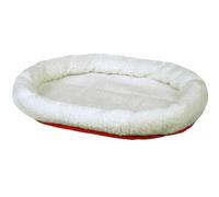 Letto coccola, reversibile 47 × 38 cm bianco lana/rosso