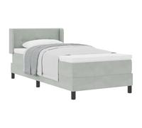 Letto con Box Spring e Materasso vidaXL Grigio Chiaro 90x190 cm VellutoLetti moderni
