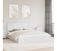 Letto con Contenitore Bianco 180 x 200 cm Legno ingegnerizzato