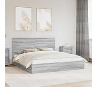 Letto con Contenitore con cassetto Grigio Sonoma 200 x 200 cm