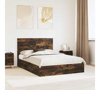 Letto con Contenitore con cassetto Rovere fumé 160 x 200 cm