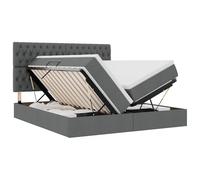 Letto con LED Illuminazione Design Moderno Grigio scuro 180x200 cm