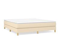 Letto con rete a molle traspirante per camera da letto Crema 180x200 cm