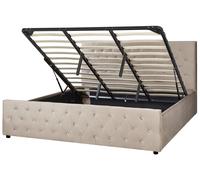 Letto contenitore AMIENS Velluto Tortora 180 x 200 cm