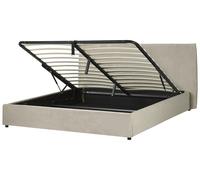 Letto contenitore LAVAUR Velluto Tortora 180 x 200 cm
