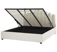 Beliani - Letto Contenitore Velluto Bianco Sporco 180 X 200 Cm Vincennes - SPEDIZIONE GRATUITA