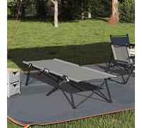 Letto da campeggio pieghevole Grigio 206 x 76 x 74 cm
