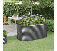vidaXL Letto da giardino in acciaio a polvere 152x80x68 cm Antracite