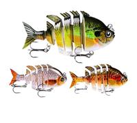 Letto da multi-snodato, esche da per basso, 3 pezzi, kit esche per pesci con ganci tripli, Crankbaits per il nuoto, attrezzatura da per luccio, crappie arlequ