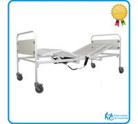 LETTO DEGENZA ELETTRICO 2 MOVIMENTI CON RUOTE PER DISABILI E ANZIANI BIANCO