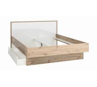 Letto della Linea MUNDI con Cassetto Contenitore, Letto Matrimoniale, (LxAxP) 17