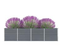 vidaXL Fioriera 320x40x77 cm Acciaio zincato Grigio