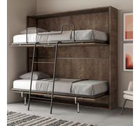 ITAMOBY - Letto Kando Doppio Orizzontale Noce Con Materasso