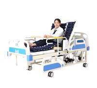 Letto d'ospedale regolabile elettrico con motore silenzioso, telecomando e materasso traspirante per cure domestiche e comfort del paziente