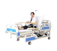 Letto d'ospedale regolabile elettrico con motore silenzioso, telecomando e materasso traspirante per cure domestiche e comfort del paziente
