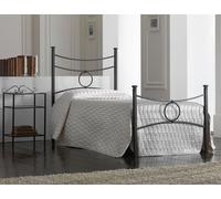 LETTO FERRO BATTUTO CONCA NERO SINGOLO ORIGINAL IN OFFERTA