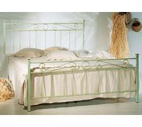 LETTO FERRO BATTUTO TEVERE MATRIMONIALE AVORIO ORO,VERDE-ORO, NERO