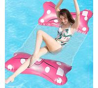 Letto Galleggiante, Amaca Galleggiante Per Piscina, 4 in 1 Lettino Gonfiabile Piscina,Materassino Gonfiabile Pompa d'aria Portatile Lettino Mare Gonfiabile per Piscina Sulla Spiaggia