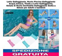 Letto Galleggiante, Amaca Galleggiante X Mare E Piscina. 2Pz Sedia Galleggiante