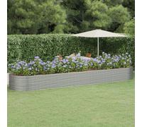 Letto Giardino Acciaio Vernice a Polvere 584x140x68cm Argento