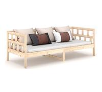Letto giornaliero in legno massello 80 x 200 cm - Mobili da letto durevoli e naturali per camere ospitanti e piccoli spazi - Soluzione perfetta per ottimizzare lo spazio