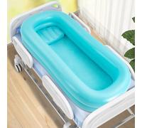 Letto gonfiabile per doccia, gonfiabile, vasca da bagno per anziani, per la cura del bagno mobile, igienico, salvaspazio, con tubo per sacco d'acqua, per pazienti, casa e clinica, 212 x 96 x 37 cm