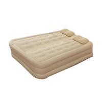 Letto Gonfiabile Singolo Con Pompa Integrata Materasso ad aria singolo con | Materasso ad Aria da Campeggio Gonfiabile, pieghevole per casa, soggiorno, ospiti, tenda, esterno, strato beige