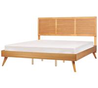 Letto in Legno Marrone chiaro Rete a Doghe Stile Classico 180 x 200 cm Istres
