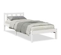 Letto in legno massello, extra lungo, 80 x 220 cm, senza materasso, in legno di pino bianco, durevole e stabile, per adulti, perfetto per camera da letto e camera degli ospiti