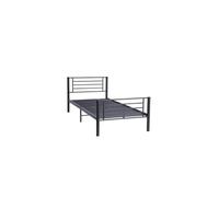 Letto in Metallo 90x200 cm Sammy, Colore Grigio Scuro.