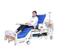 Letto infermieristico elettrico multifunzionale con telecomando, altezza e schienale regolabili, motore silenzioso, materasso traspirante per cure domestiche e ospedaliere